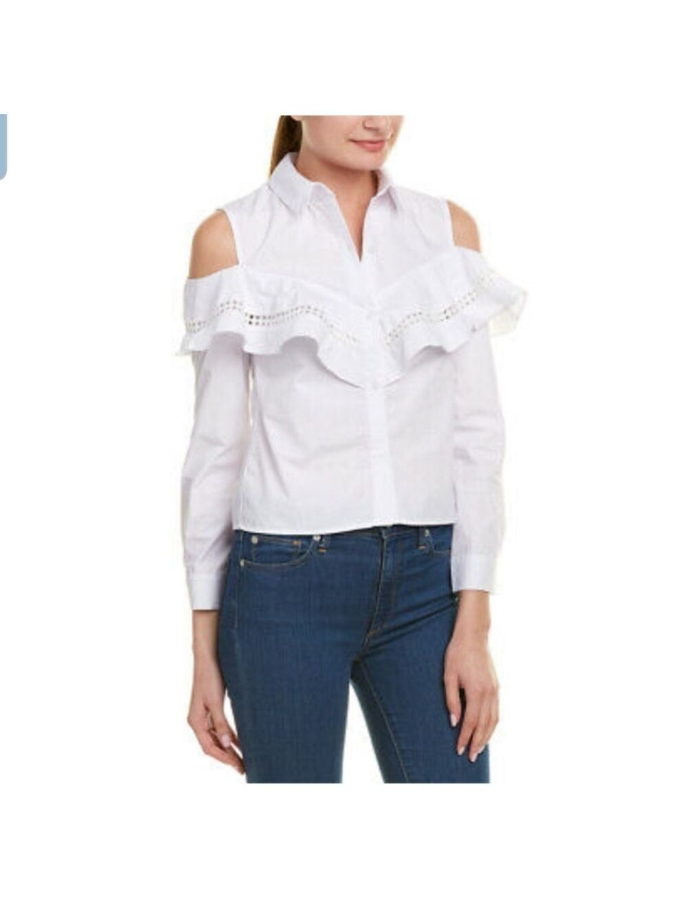 Madisonne Cold Shoulder Blouse